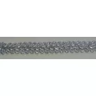 Brigitta 13 mm -es lurex szegőszalag, arany vagy ezüst 20 méteres