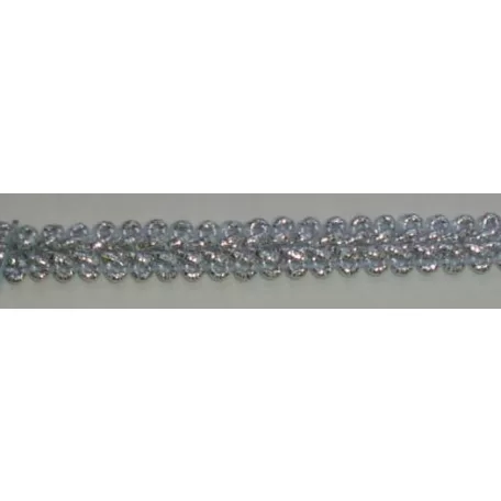 Brigitta 13 mm -es lurex szegőszalag, arany vagy ezüst 20 méteres