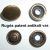 Rugós patent 15 mm vas alapú, antikolt színű sima felület kerek,  (100 szett/csomag)