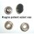 Rugós patent 15 mm vas alapú, ezüst színű sima felületű kerek,  (100 szett/csomag)