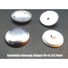   Gombalap 40-es műanyag alappal, fekete vagy fehér ( 25 mm) (50 db/cs )