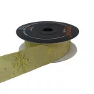 Hópelyhes arany lurexes szalag 22 mm x 10 méter