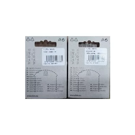  Párizsi kapocs 1 -es méret (15+14 mm) ezüst vagy fekete 10 db/csomag ( kicsi csomag )