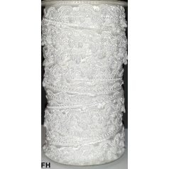 Cakkos szegő szalag 25 mm, fehér (FH) színben 