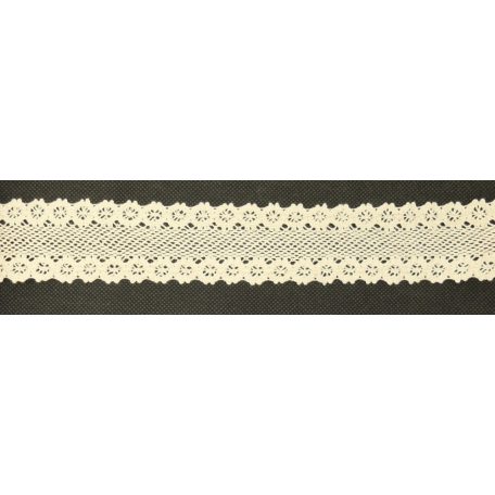 Pamut csipke közép 40 mm bézs színben Kód: 6361,  390  Ft/m  (25 méretes)