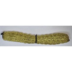   Farkasfog  arany 7 mm, lurex csillogó szállal készült (13 m)  5 mm anyag-, 7 mm teljes szélesség