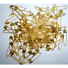 Biztosítótű arany  19 mm,  (100 db/csomag)  GOLD 000#