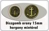 Díszgomb horgony mintával 15 mm arany színű, 40 Ft/db (15 db-tól) Díszgomb horgony mintával 15 mm arany színű, 40 Ft/db (15 db-tól)