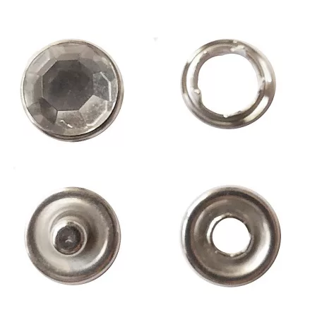 Baby patent strasszköves, 10,5 mm-es, (100 szett/cs)