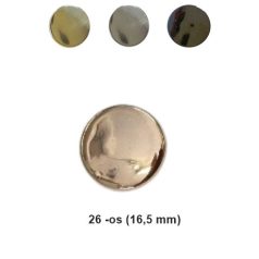   Lapos gombok 16 mm  (26-os) többféle színben "patent  hatású gomb". Műanyag  füles gomb hátul varró. 10 db/csomag