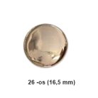 Lapos gombok 16 mm  (26-os) többféle színben "patent  hatású gomb". Műanyag  füles gomb hátul varró. 10 db/csomag