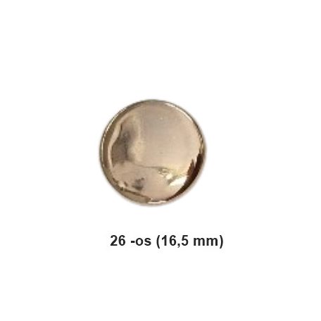 Lapos gombok 16 mm  (26-os) többféle színben "patent  hatású gomb". Műanyag  füles gomb hátul varró. 10 db/csomag