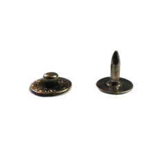 Farmerszegecs 10 mm-es "LEVIS stílusban". Antikolt réz színű. 100 db/csomag (WWS)