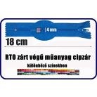 RT0 18 cm zárt végű (3-as) spirál cipzár többféle színben. 1 db-tól 
