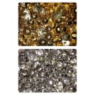 Pitykegomb műanyag 17 mm, 28-as arany vagy  ezüst  (25 db/cs)