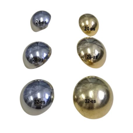Pitykegomb műanyag 17 mm, 28-as arany vagy  ezüst  (25 db/cs)