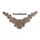 Vasalható ruhadíszítő csipkegallér 25 cm hosszú ezüst vagy arany színben. 