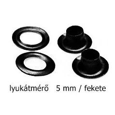   Ringli karika 5 mm lakkozott felületű black nikkel színű. 11,5x5x5,8 mm 100 db / csomag