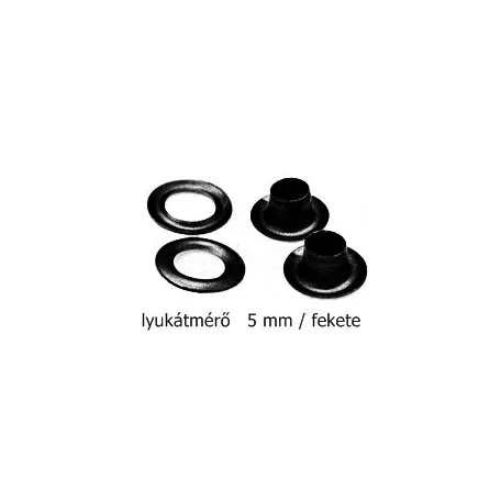 Ringli karika 5 mm lakkozott felületű black nikkel színű. 11,5x5x5,8 mm 100 db / csomag