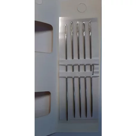Stoppolótű 5/0-ás teljes tűhossz 9 cm a tű foka 9 mm vastagság: 1,5 mm 5 db/levél