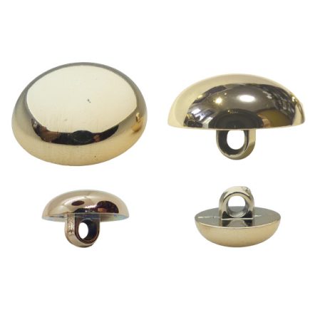 Pitykegomb műanyag 15 mm arany hátul varró füles gomb 24-es világos arany (rose). 25 db-tól 