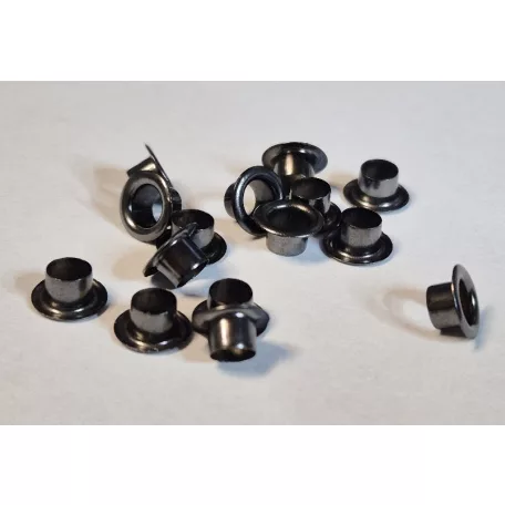 Ringli karika 8 mm lakkozott felületű black nikkel színű. 60 db / csomag