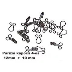   Párizsi kapocs 4-es méret (12+10 mm) (100 pár/doboz)   (nagy)