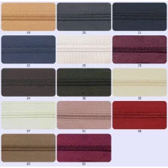   RT0 20 cm zárt végű (3-as) spirálcipzár 20 db / csomag / szín