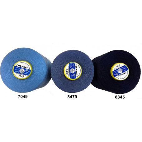 Oltali 50-es műszál varrócérna. Többféle színben. 5000 méter/kúp 