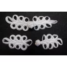 Kész paszomány gombolás 13  cm, fehér színben 2 db - tól