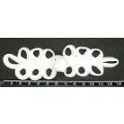 Kész paszomány gombolás 13  cm, fehér színben 2 db - tól