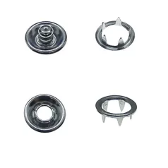   Baby patent 10,5 mm, karika fejjel, géppel beüthető, ezüst színű,  (100 szett/csomag)