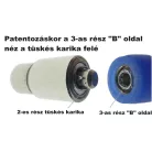 Baby patent 10,5 mm, karika fejjel, géppel beüthető, ezüst színű,  (100 szett/csomag)