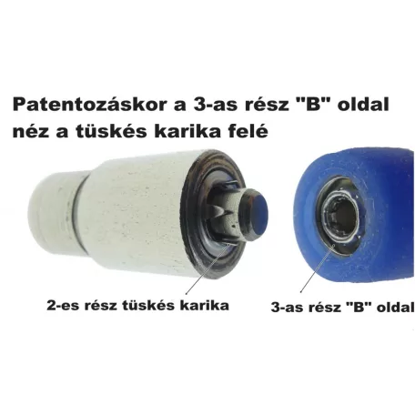 Baby patent 10,5 mm, karika fejjel, géppel beüthető, ezüst színű,  (100 szett/csomag)