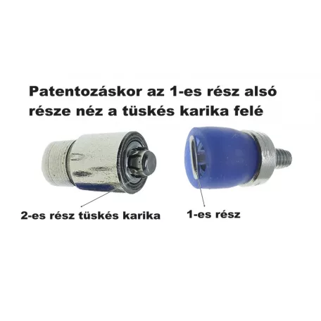 Baby patent 10,5 mm, karika fejjel, géppel beüthető, ezüst színű,  (100 szett/csomag)