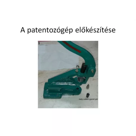 Baby patent 10,5 mm, karika fejjel, géppel beüthető, ezüst színű,  (100 szett/csomag)