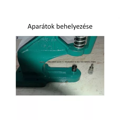 Baby patent 10,5 mm, karika fejjel, géppel beüthető, ezüst színű,  (100 szett/csomag)