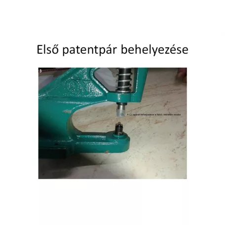 Baby patent 10,5 mm, karika fejjel, géppel beüthető, ezüst színű,  (100 szett/csomag)