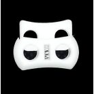 Zsinór szabályozó malacka 20x15x7 mm kicsi fehér, könyített. (50 db/cs)