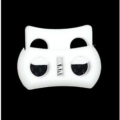   Zsinór szabályozó malacka 20x15x7 mm kicsi fehér, könyített. (50 db/cs)