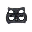 Zsinór szabályozó malacka 20x15x7 mm kicsi fekete, könnyített. (50 db/cs)