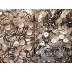   Gombalap 40-es fém alappal, kárpitos gomb (25 mm )  ( 100 db / csomag,)