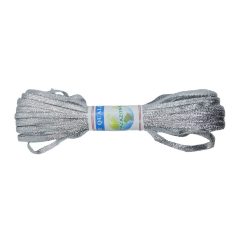 Lurex kötözőszalag ezüst színű,  5 mm x 20 méter. 