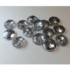Akril gomb kétlyukú átvarrós 34-es (22 mm -es) strassz hatású  csiszolt műanyag,  (MH) 200 db/csomag