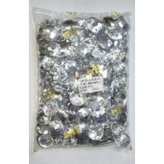   Akril gomb, strassz hatású 22 mm -es (34-es)  gomb csiszolt műanyag, kétlyukú átvarrós. (MH) 200 db/csomag