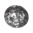 Akril gomb kétlyukú átvarrós 34-es (22 mm -es) strassz hatású  csiszolt műanyag,  (MH) 200 db/csomag
