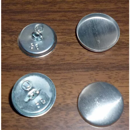 Gombalap 36-os fém alappal kárpitos gomb 22 mm.  (500 db/doboz) 