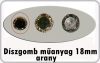 Díszgomb 18 mm arany széllel, fekete középpel, hátul varró, 55 Ft/db Díszgomb 18 mm arany széllel, fekete középpel, hátul varró, 55 Ft/db
