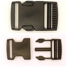   Műanyag TUK csat 30 mm bújtató méret,  műanyag,  fekete vagy fehér, ( 25 db/cs) Táska vagy ruházati kellék. 