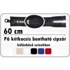 P6 kétkocsis 60 cm-es cipzár többféle színben  "autós cipzár"